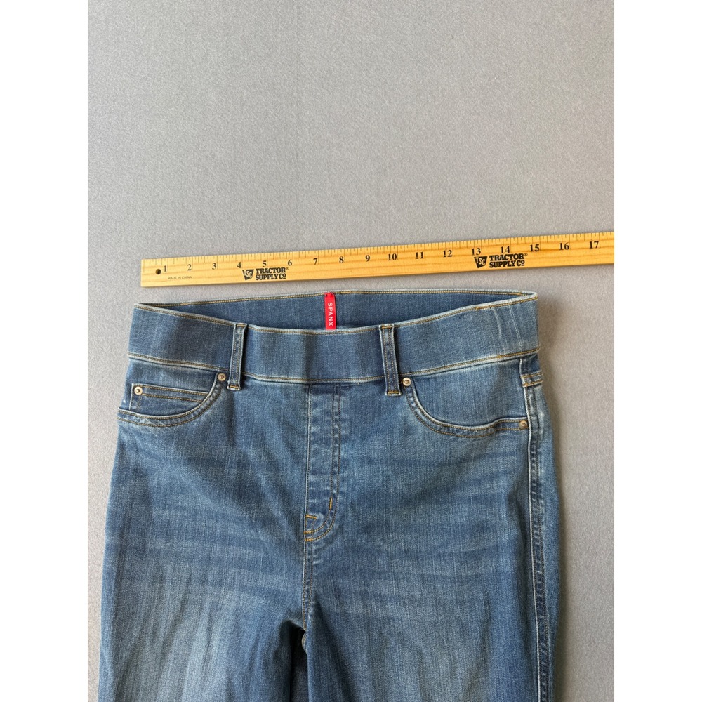 Spanx Flare Jeans Womens Medium Blue High Rise Pull On Medium Wash Denim 497 - Picture 4 of 6
